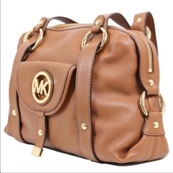 Michael Kors Pebbled Leather Satchel Bag - Picture 1 of 16